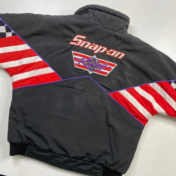 90's Snap on Racing Jacket Size XL - Etsy