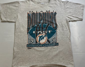 90s Miami Dolphins T-shirt Sz L (A3892)