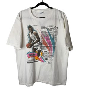 1990 David Robinson San Antonio Spurs T-shirt Sz XL (A1550)