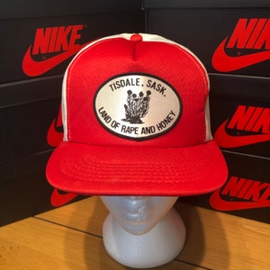 80s Tisdale, SK Inappropriate Mesh Badge Trucker Hat
