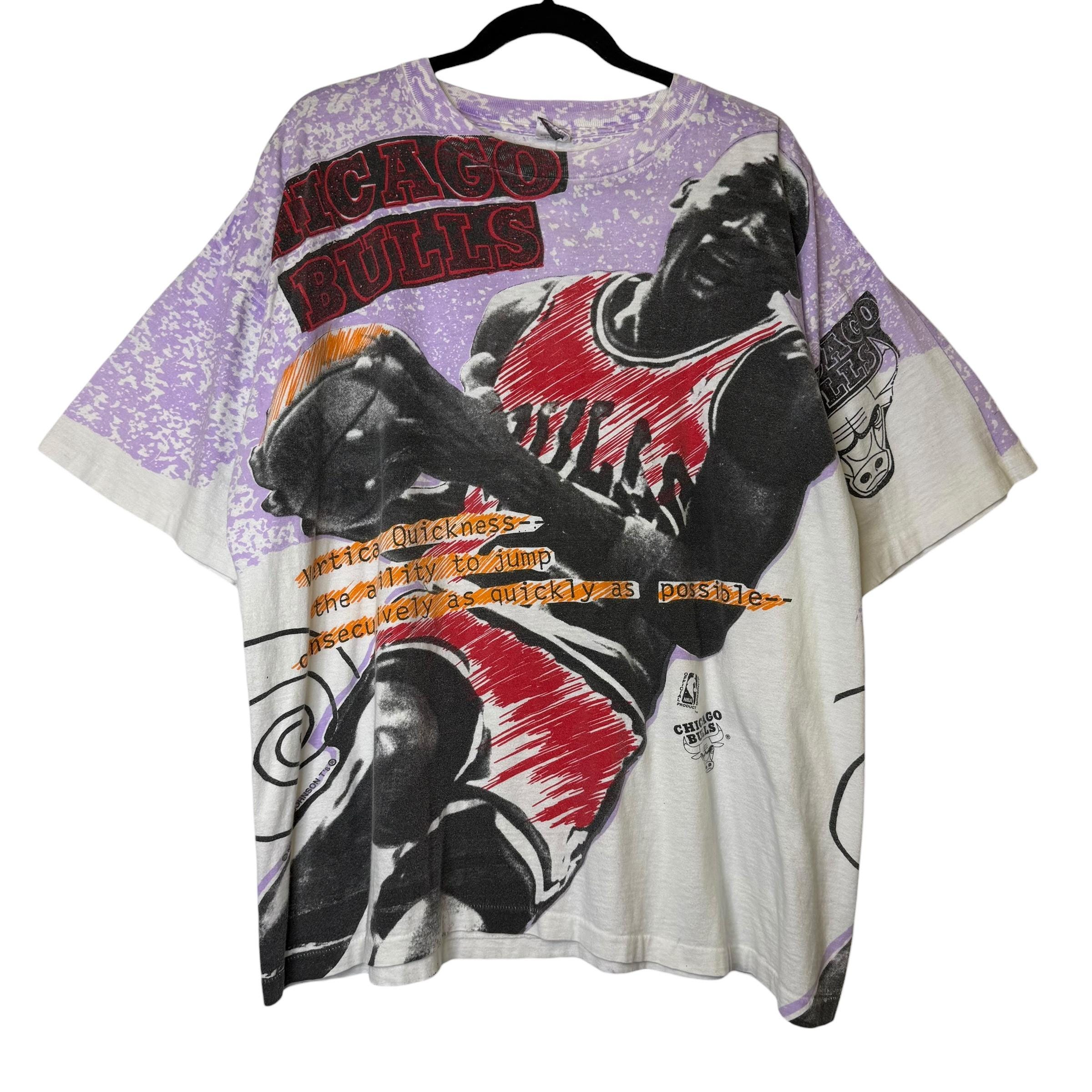 90's Michael Jordan Chicago Bulls Magic Johnson T's AOP T-shirt Sz