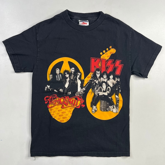 2004 Kiss Aerosmith Tour T-Shirt Sz S - image 1