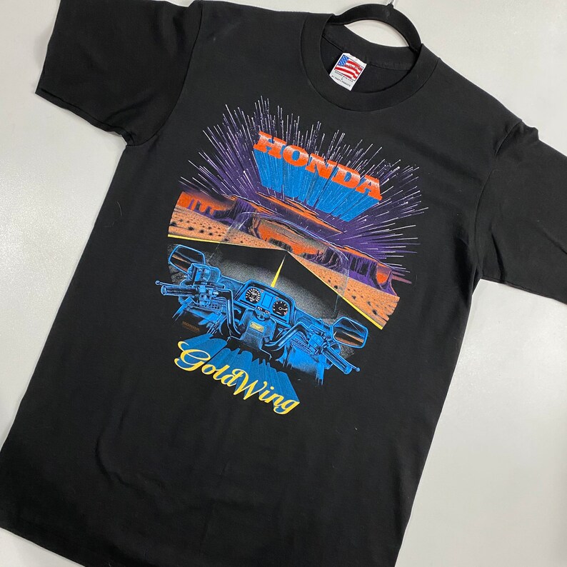 80s HONDA Gold Wing Motorcycle T-Shirt Men\u2019s Large