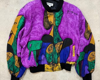 Vintage 90's Picasso Multicolor Large Jacket Picasso Pop Art