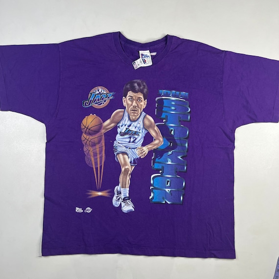 90s John Stockton Utah Jazz T-shirt Sz 2XL - image 1