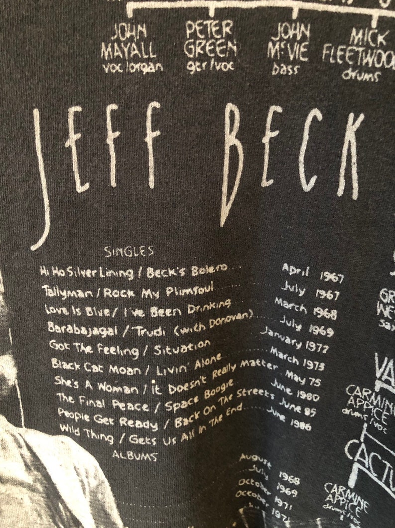 1995 Jeff Beck Anthology Tshirt Mens XL
