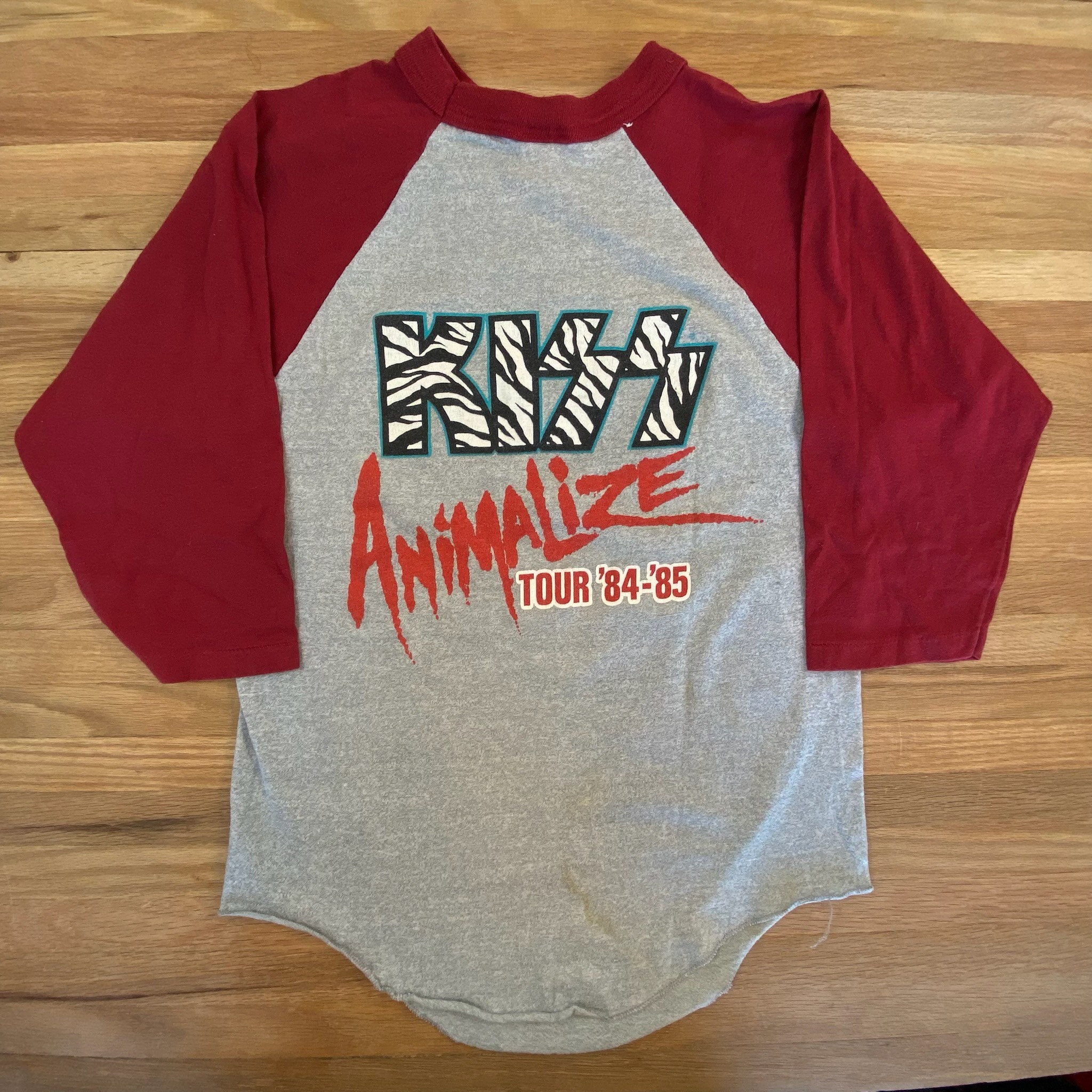 1985年 KISS ツアーラグランTシャツ ANIMALIZE アメリカ製 L