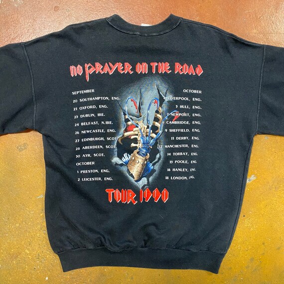 1990 Iron Maiden Sweater Europe Tour Men’s Large - image 3