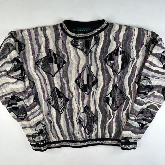 90s Coogi Inspired Knit Sweater Sz XL (X953dm) - image 1