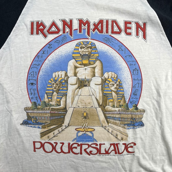 激レア！パキ綿 ヴィンテージ Tシャツ アイアンメイデン パワースレイブ 1984 Iron Maiden Power Slave Raglan Shirt Sz S - Etsy