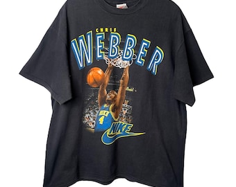 90s Chris Webber Nike T-shirt Size XL - Etsy