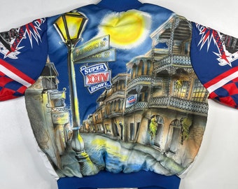 Vintage Super Bowl XXIV Chalkline Satin NFL Bomber Jacket