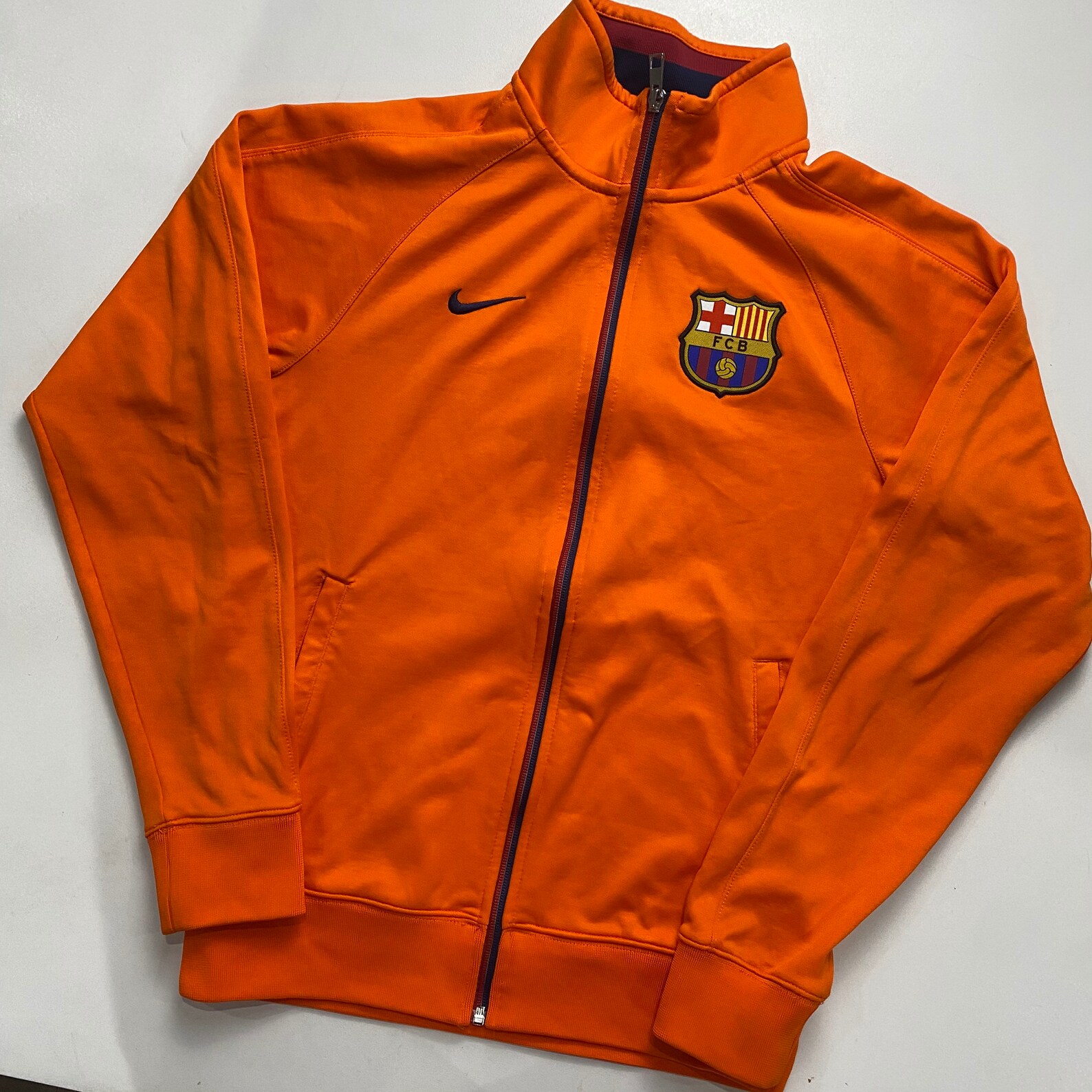 nike orange track jacket