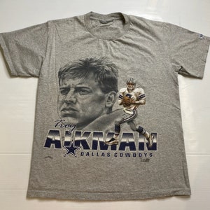 90’s Troy Aikman Dallas Cowboys T-shirt Sz L (a3879)