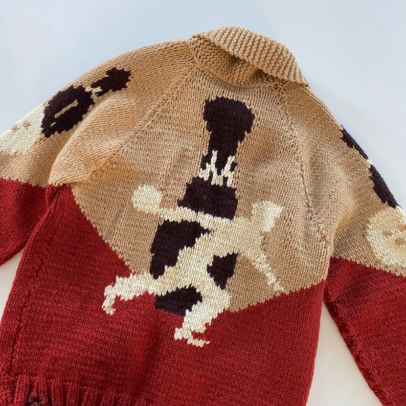 Hand Knit 100% Wool Cowichan Siwash Bowling Sweater Size | Etsy