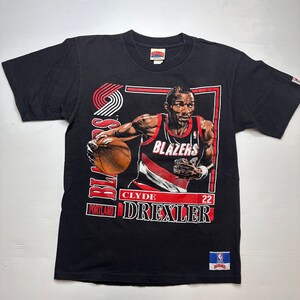 Camiseta Clyde Drexler Nutmeg dos anos 90 Tamanho L (A3025)