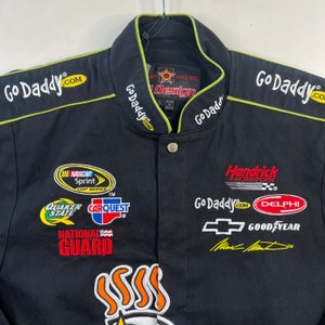 Jeff Hamilton Go Daddy NASCAR Jacket size Large