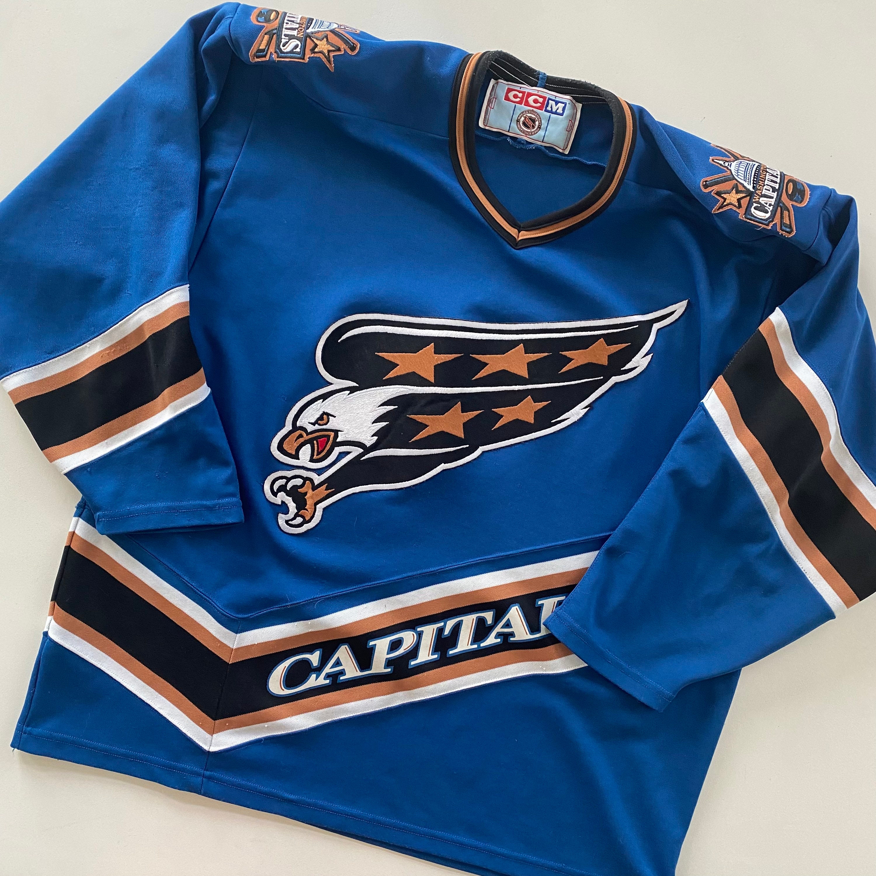 90s Washington Capitals Screaming Eagle CCM Jersey Mens XL Etsy