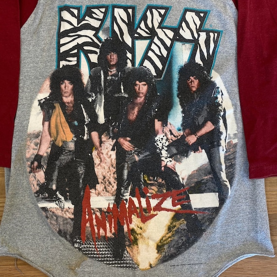 1985 KISS Animalize Tour Raglan T-shirt (A1401) - Etsy