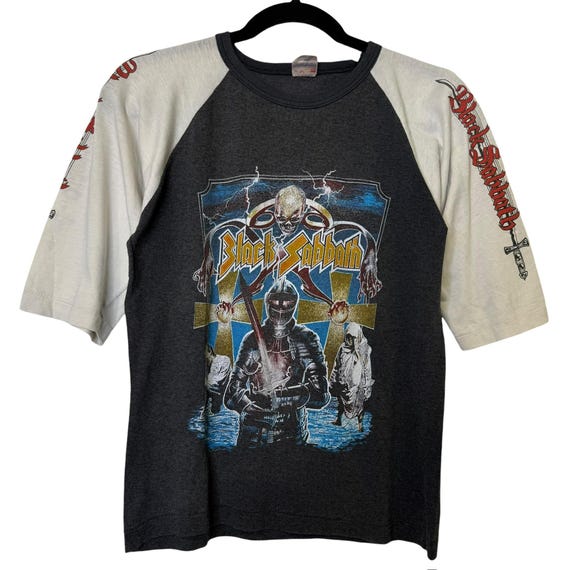 80s Black Sabbath Raglan T-shirt Sz M (B397) - Etsy Canada