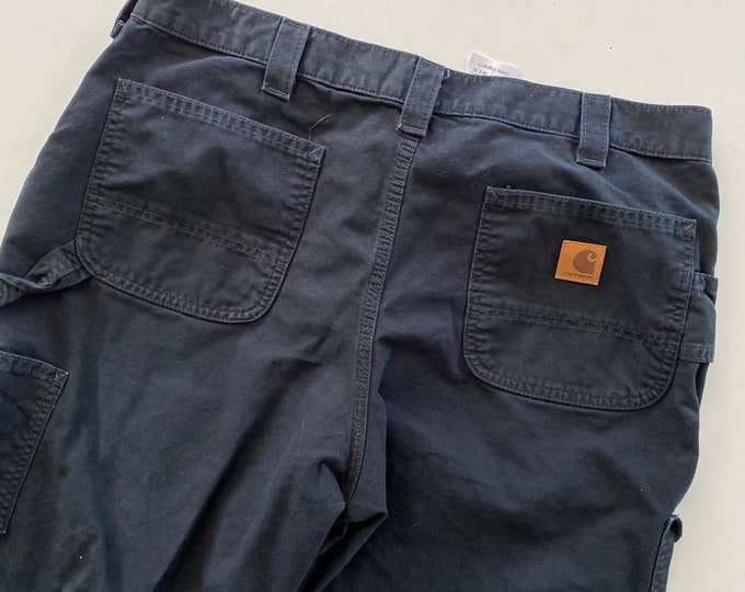 Carhartt Black Loose Original Fit Work Pants 38 X 32 B151-BLK 0235 - Etsy