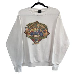1990 Harley Davidson 3D Emblem Crewneck Storlek XL (A6013)