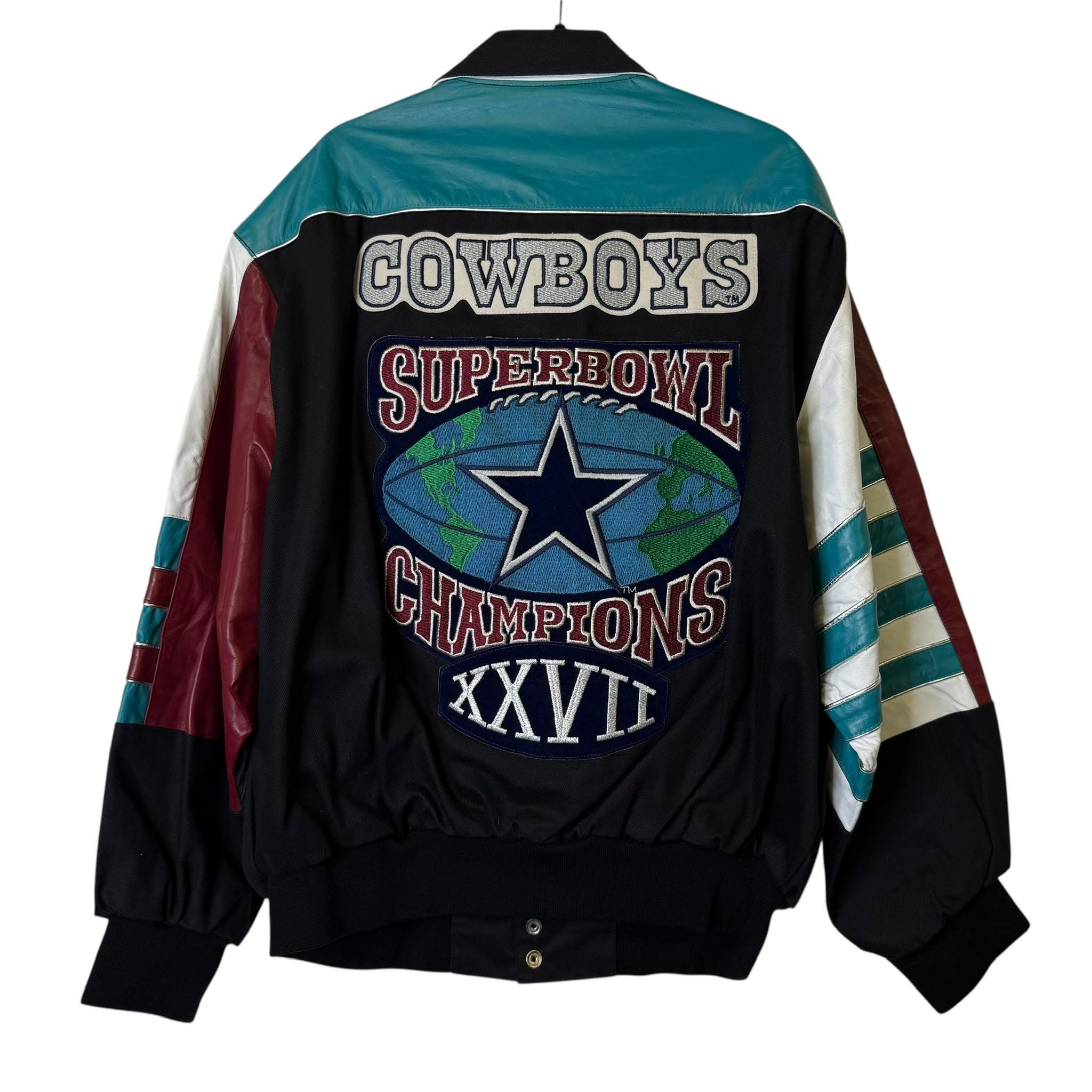 『激レアアイテム』ダラスカウボーイズ ジェフハミルトン　NFL 90's Jeff Hamilton Dallas Cowboys Super Bowl Championship Jacket