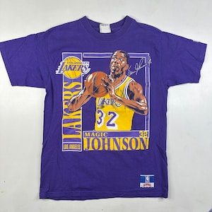Camiseta Magic Johnson LA Lakers dos anos 90 Tamanho L (X849)