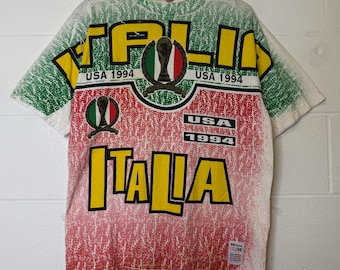 90s Italia USA 94' World Cup T-Shirt Sz L (B2803)