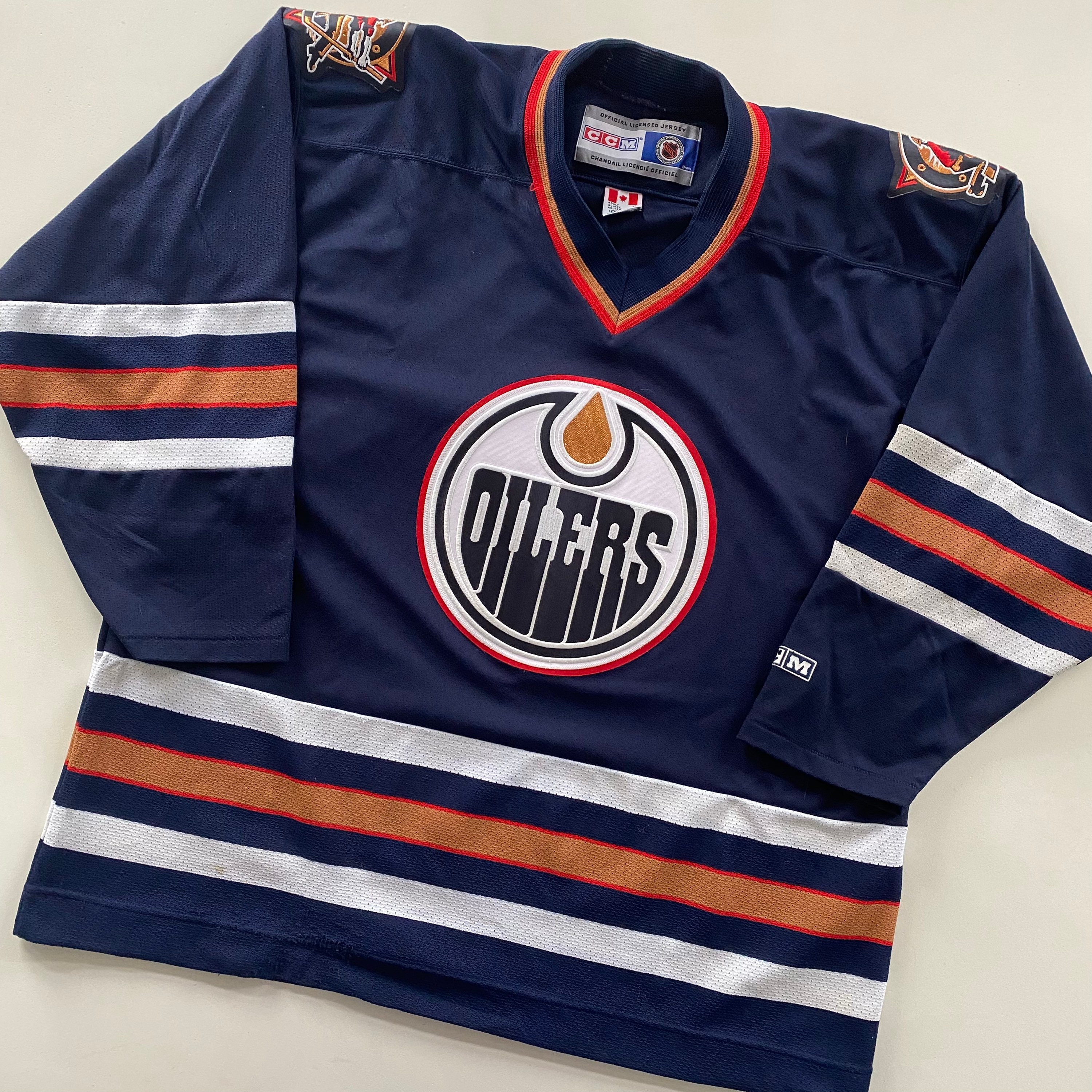 90's Edmonton Oilers CCM Hockey Jersey Adult XL Etsy