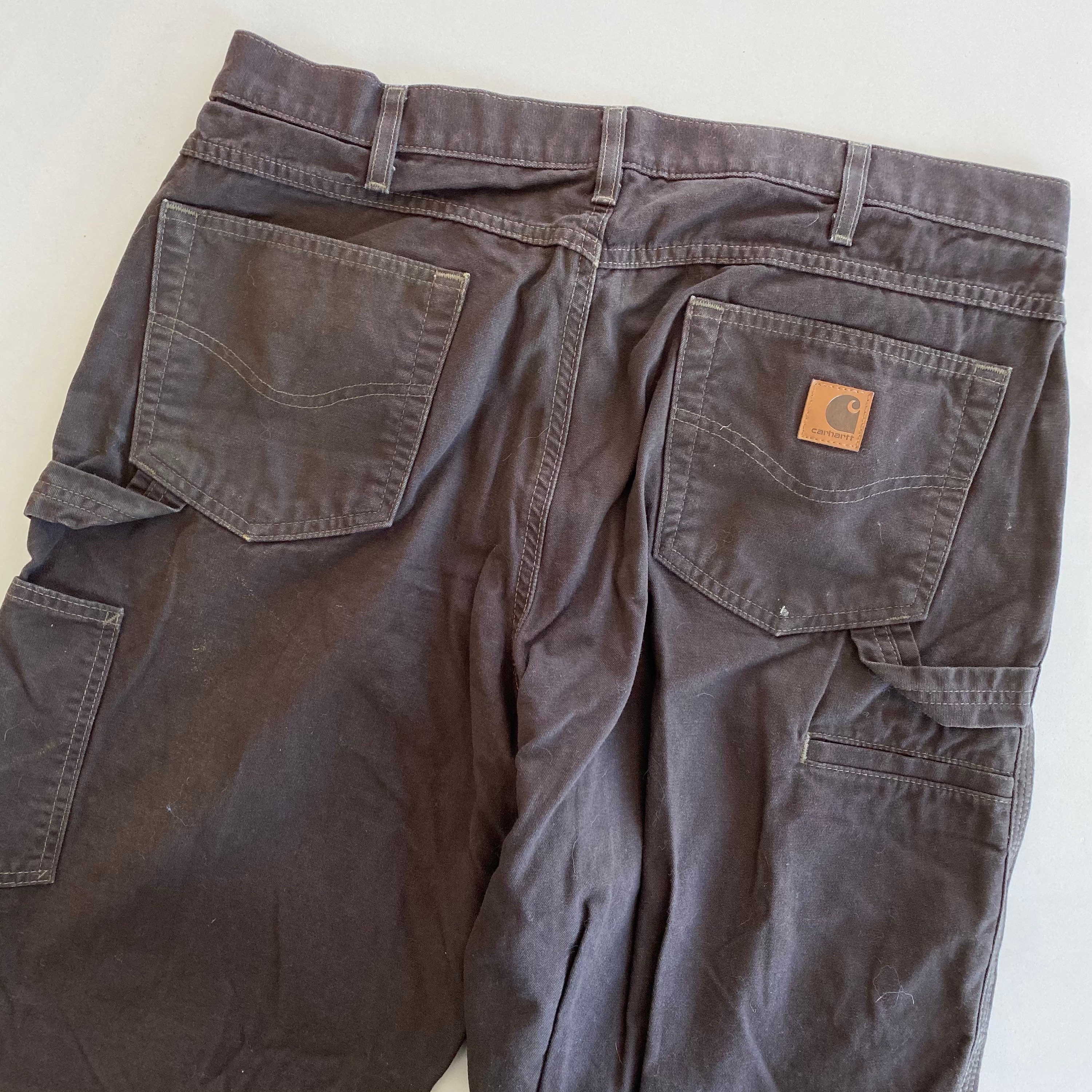 Carhartt Dark Brown Loose Fit Work Pants Size 36 x 34 B159 DBK | Etsy