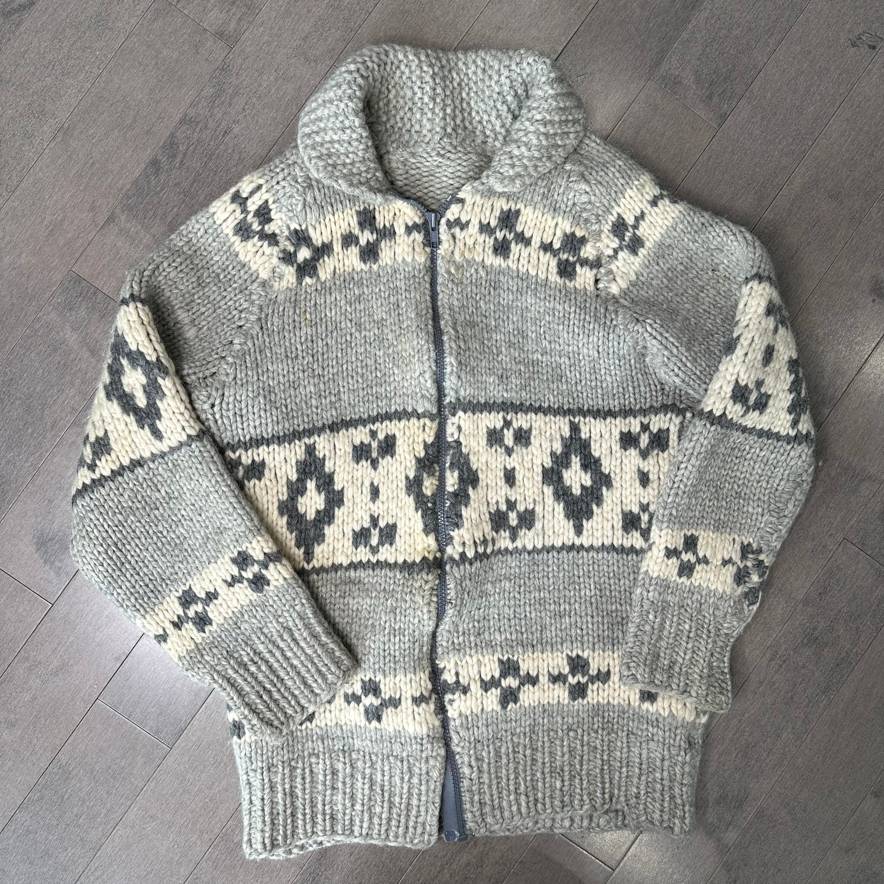 archive】90s Full-zip winter wool Knit