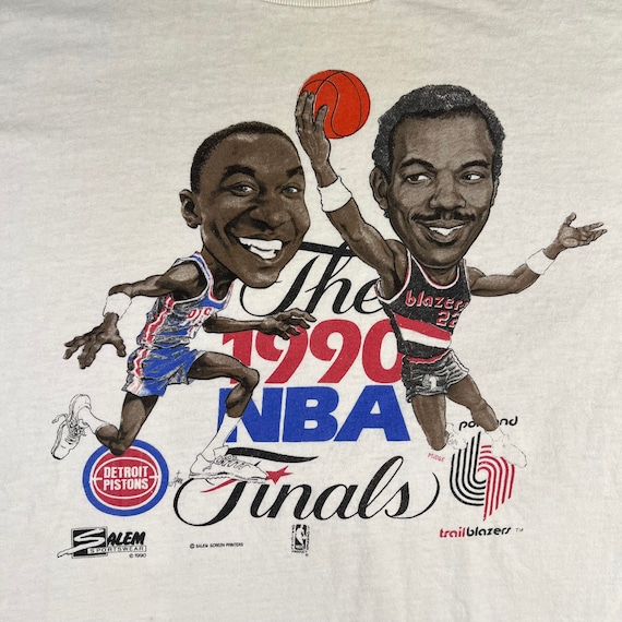 1990 NBA Finals Pistons Vs Blazers T-shirt Size XL (X084) - Etsy