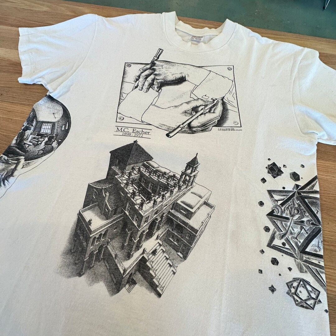 90s MC Esher T-shirt Sz XL X219 - Etsy 90s MC Esher T-shirt Sz XL X219 - Etsy