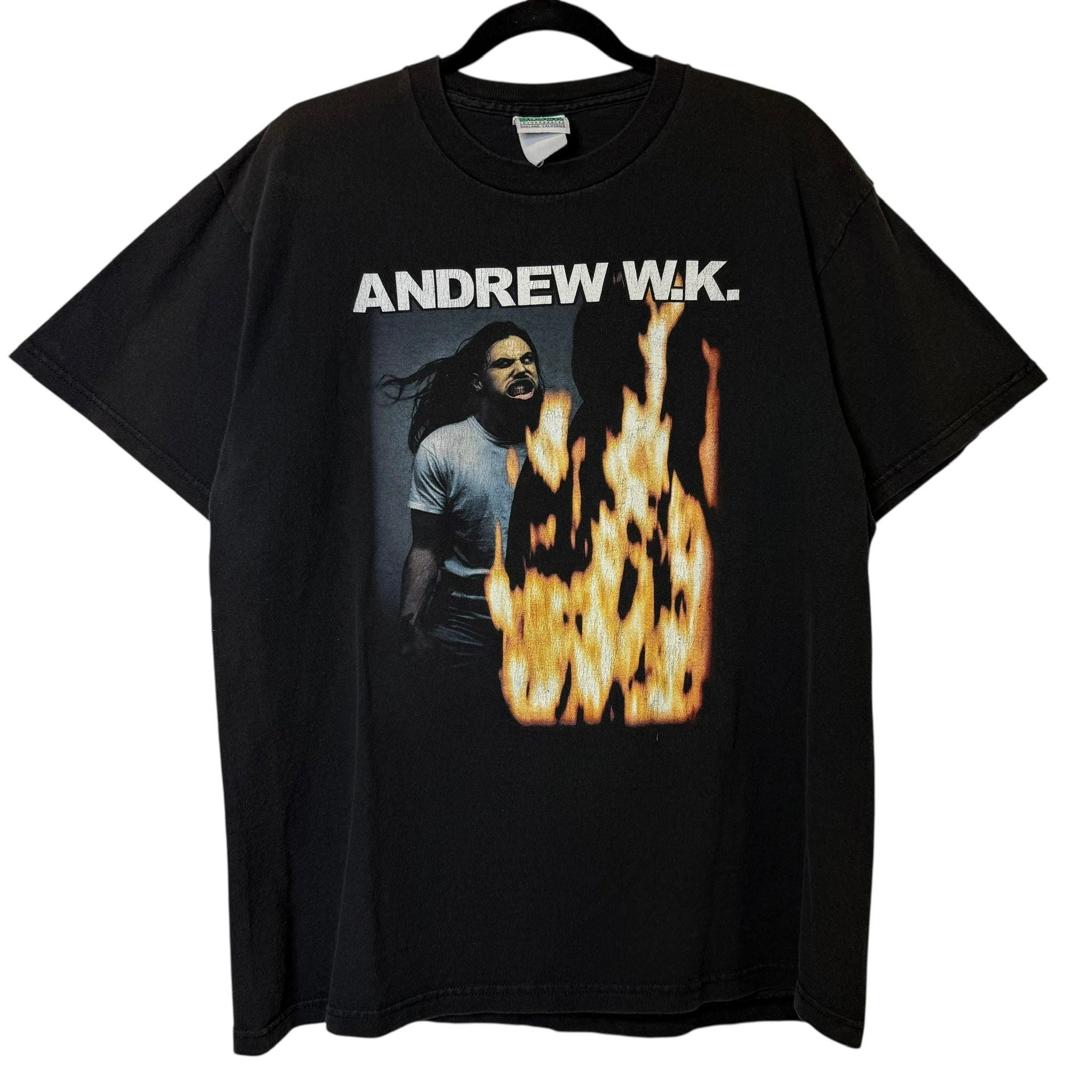 稀少 00s Andrew W.K. Tシャツ Mサイズ バンドT ロックT 黒 Andrew wk shirt - Etsy 日本