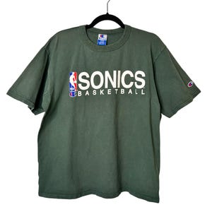 90s Seattle SuperSonics T-shirt Sz L (A8341)
