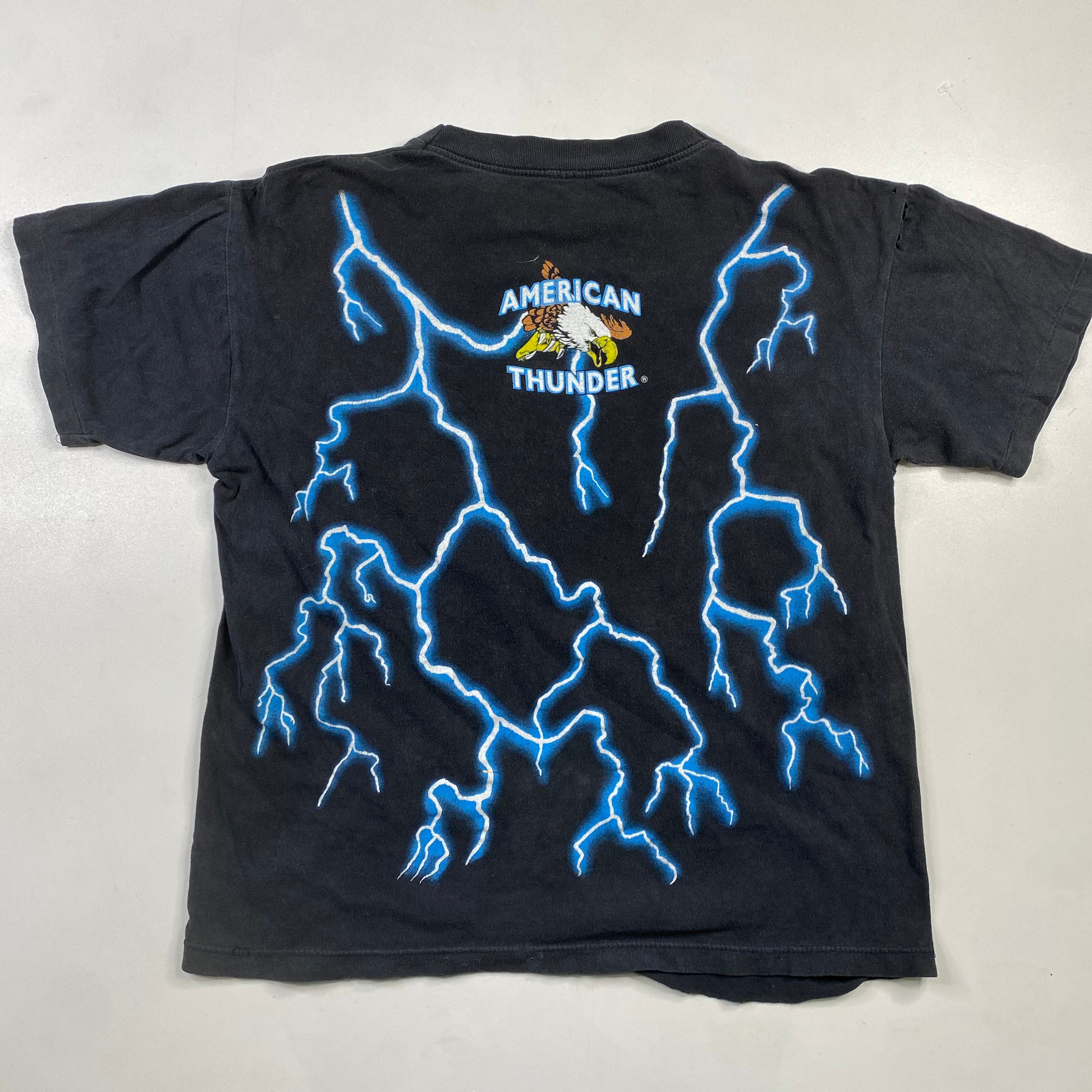 00s archive L.G.B. t-shirt tシャツ thunder VTG American Thunder Shirt, Men's Large All Over Print