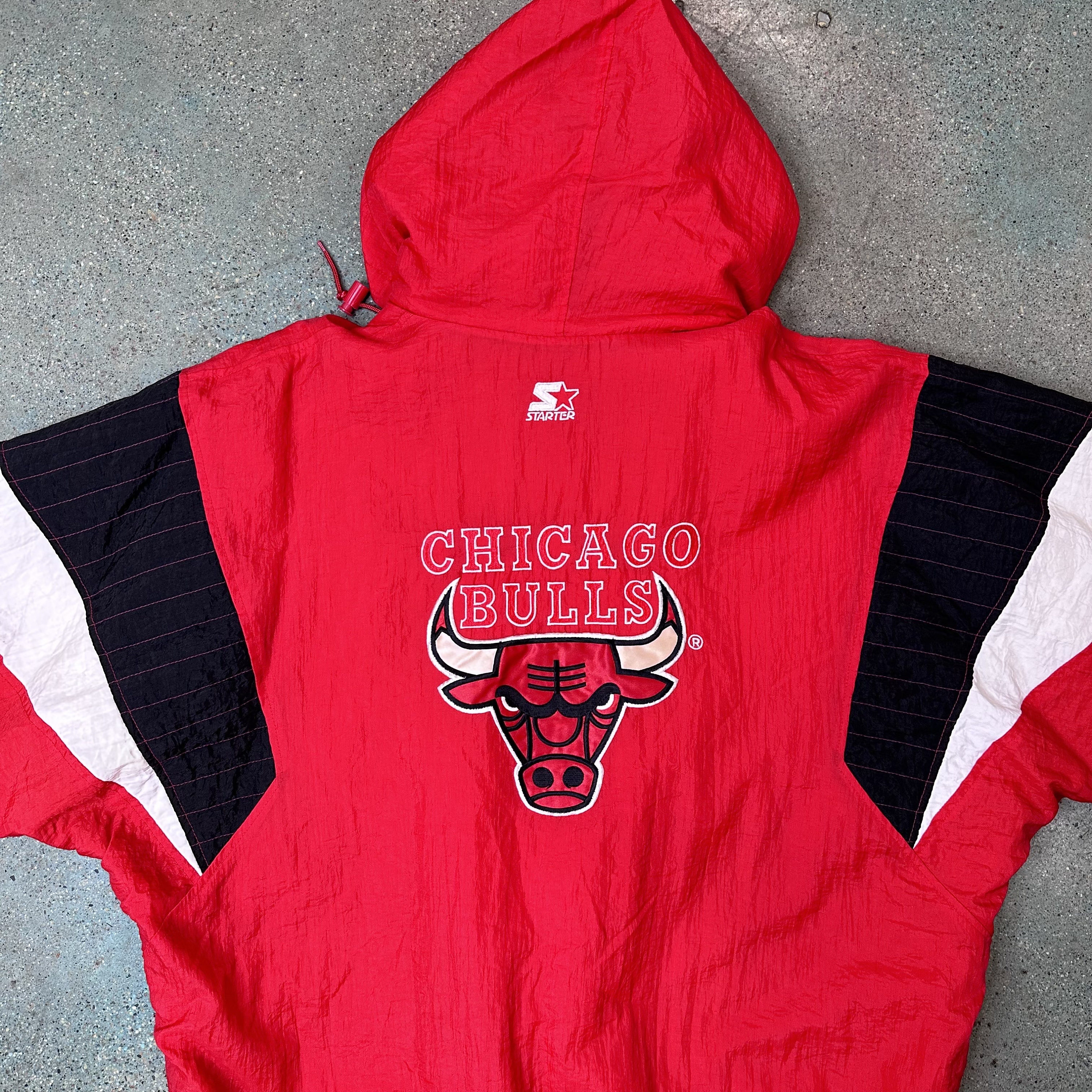 Chicago Bulls 1990's Pinstripe Starter Baseball Jersey - The Edit LDN