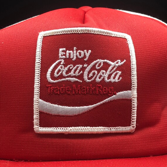 80s Coca-Cola Mesh Patch Trucker Snapback Hat - image 5