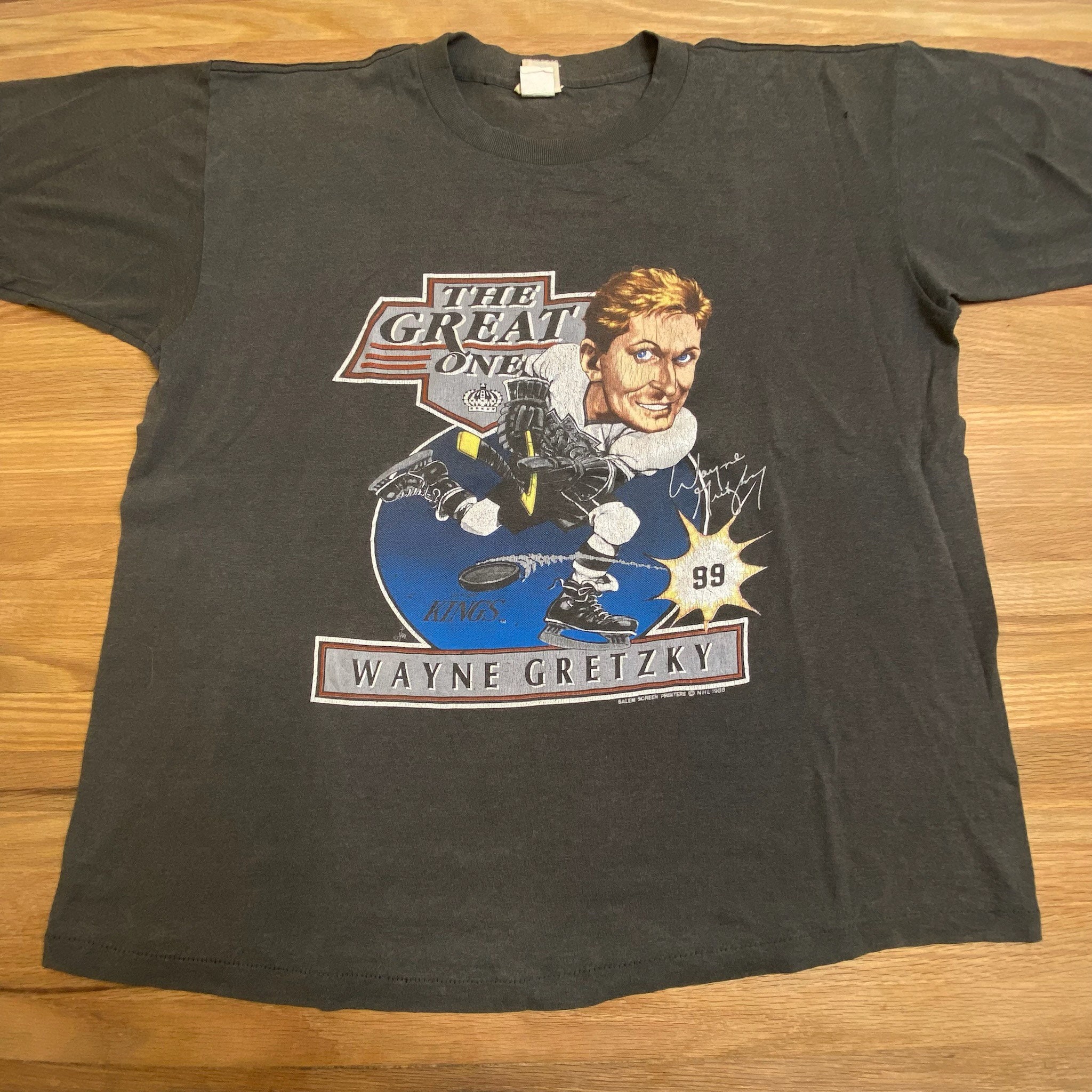 Vtg 90s Wayne Gretzky St Louis Blues T Shirt Mens L Great One NHL