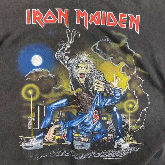 1990 Iron Maiden Sweater Europe Tour Men’s Large - image 4