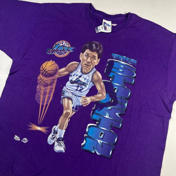 90s John Stockton Utah Jazz T-shirt Sz 2XL - image 2