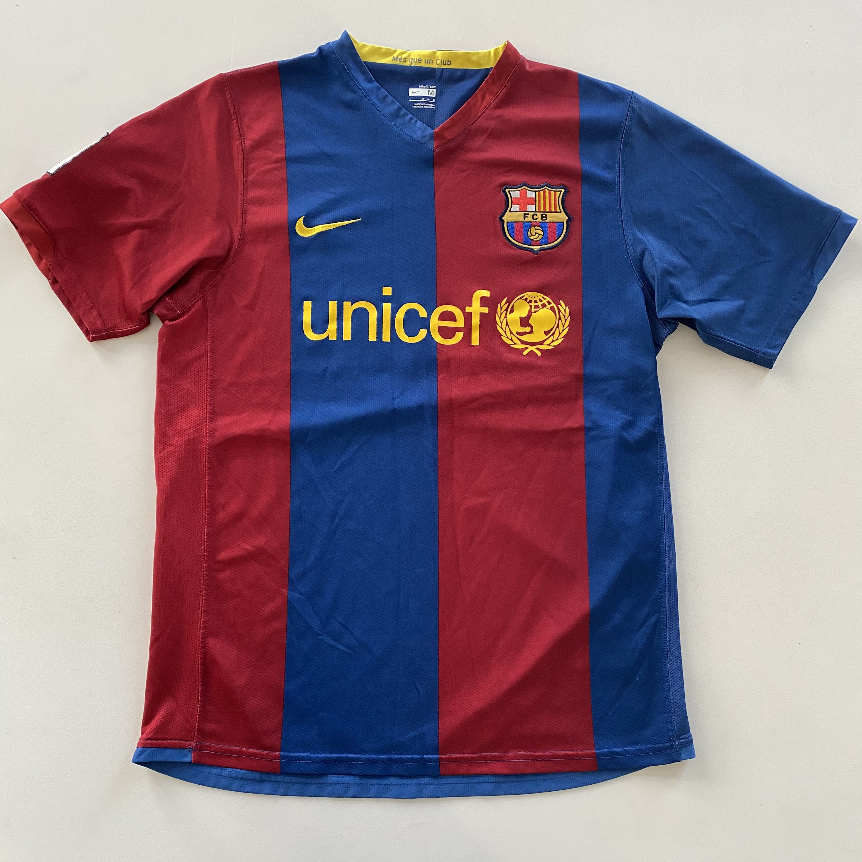 Nike FC Barcelona Fútbol Fútbol Jersey UNICEF Red Blue Stripe Etsy