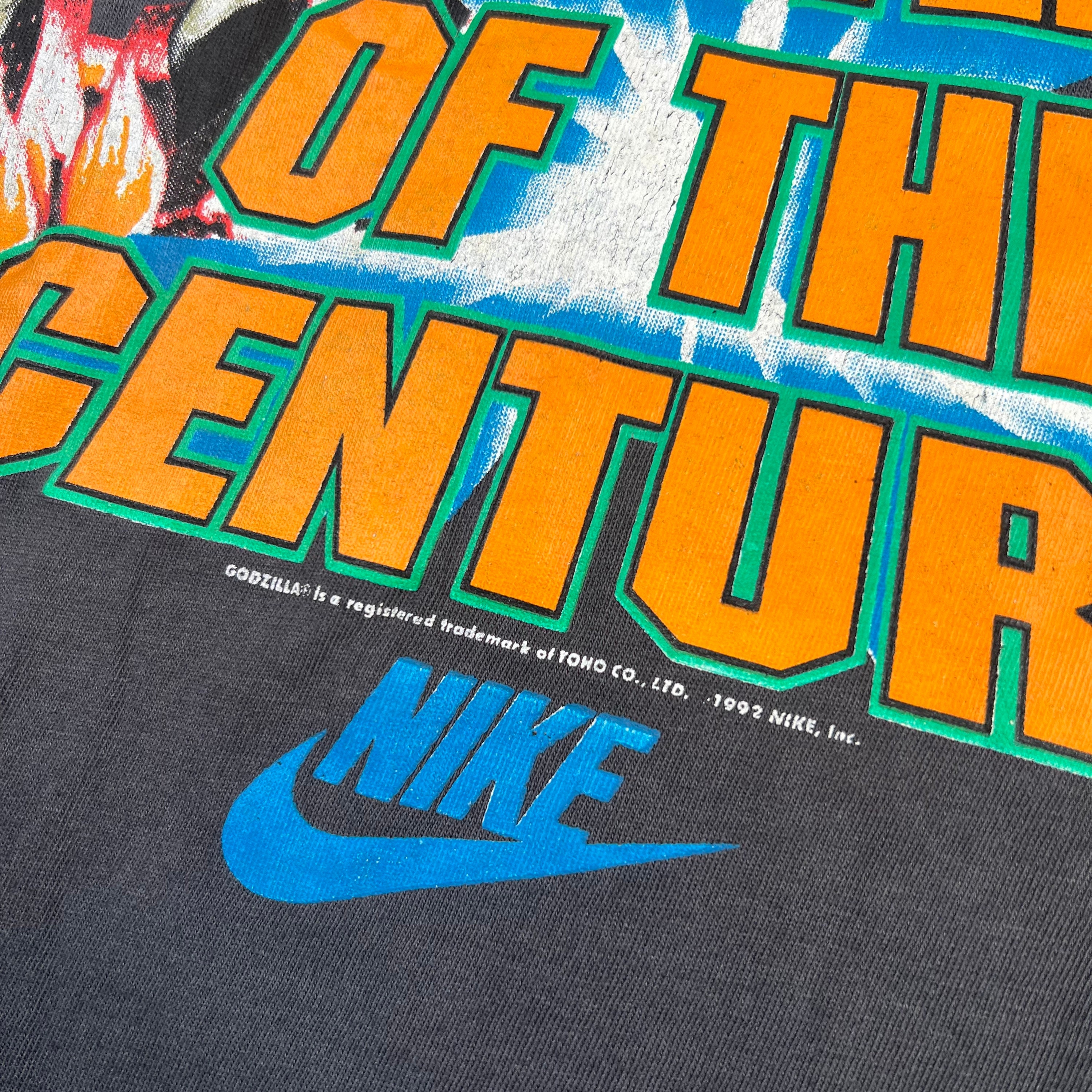 1992 Charles Barkley Vs Godzilla Nike Long Sleeve T-shirt 1992 Charles Barkley Vs Godzilla Nike Long Sleeve T-shirt