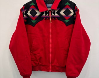 Vintage Beaver State Pendleton Woolen Mills Green Native American