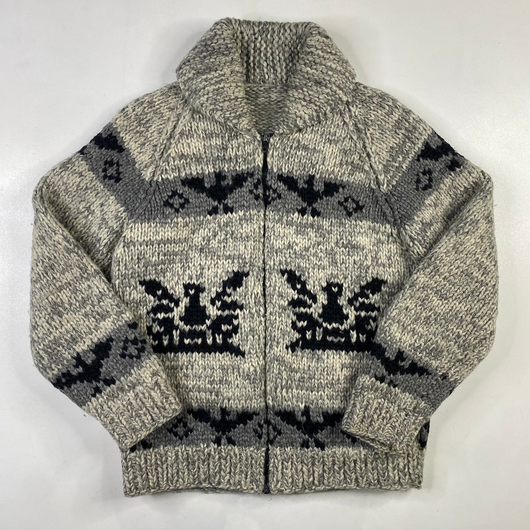 ジャケット・アウター andmary Mary knit cowichan gray ANDMARY】Mary