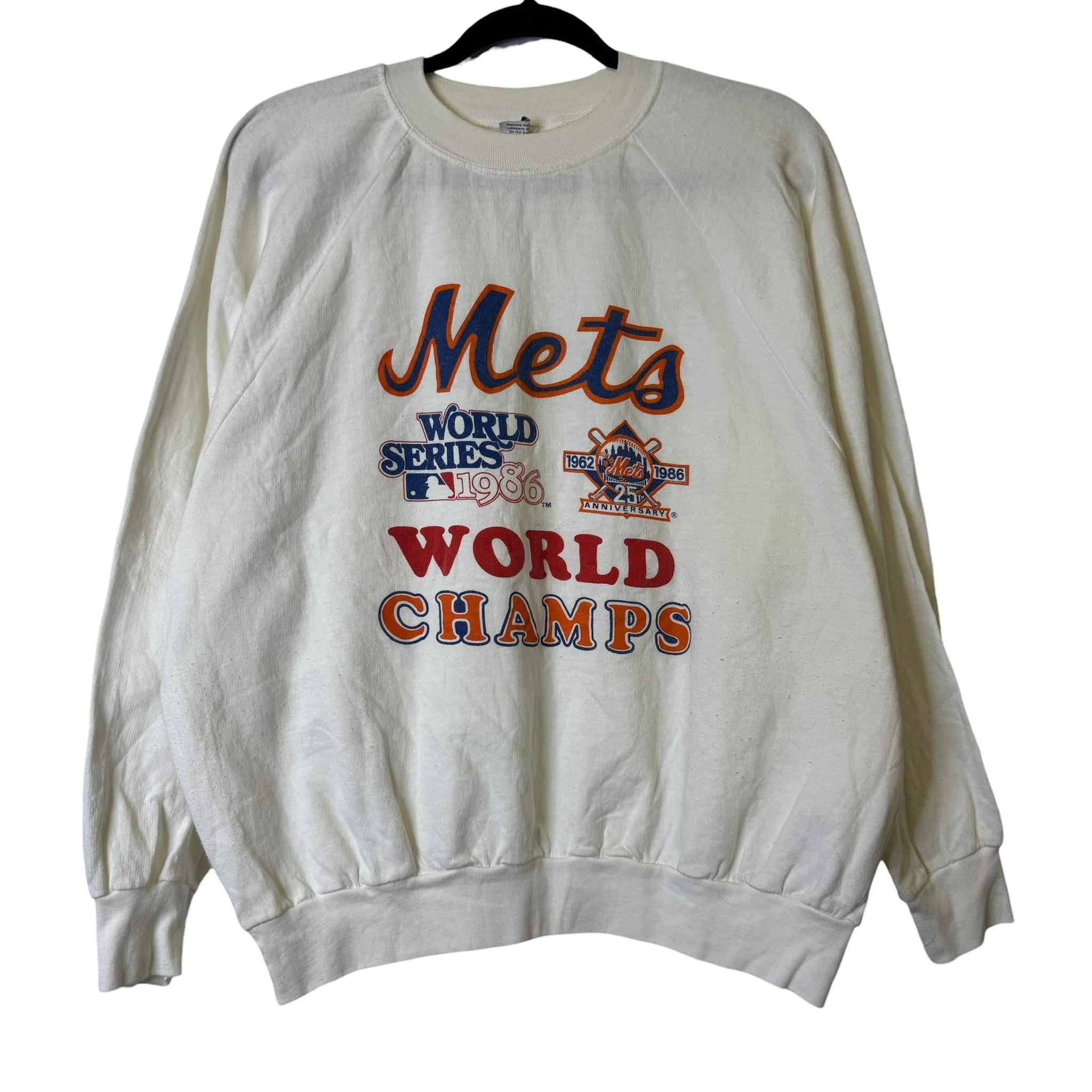ニューヨーク・ジャイアンツ ローレンス・テイラー シャツ 1986 Vintage New York Mets 1986 World Series MLB Baseball Crewneck Sz