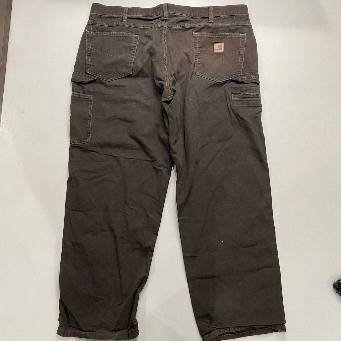 Carhartt Dark Brown Loose Fit Work Pants Size 42 x 30 B159 DBK Etsy