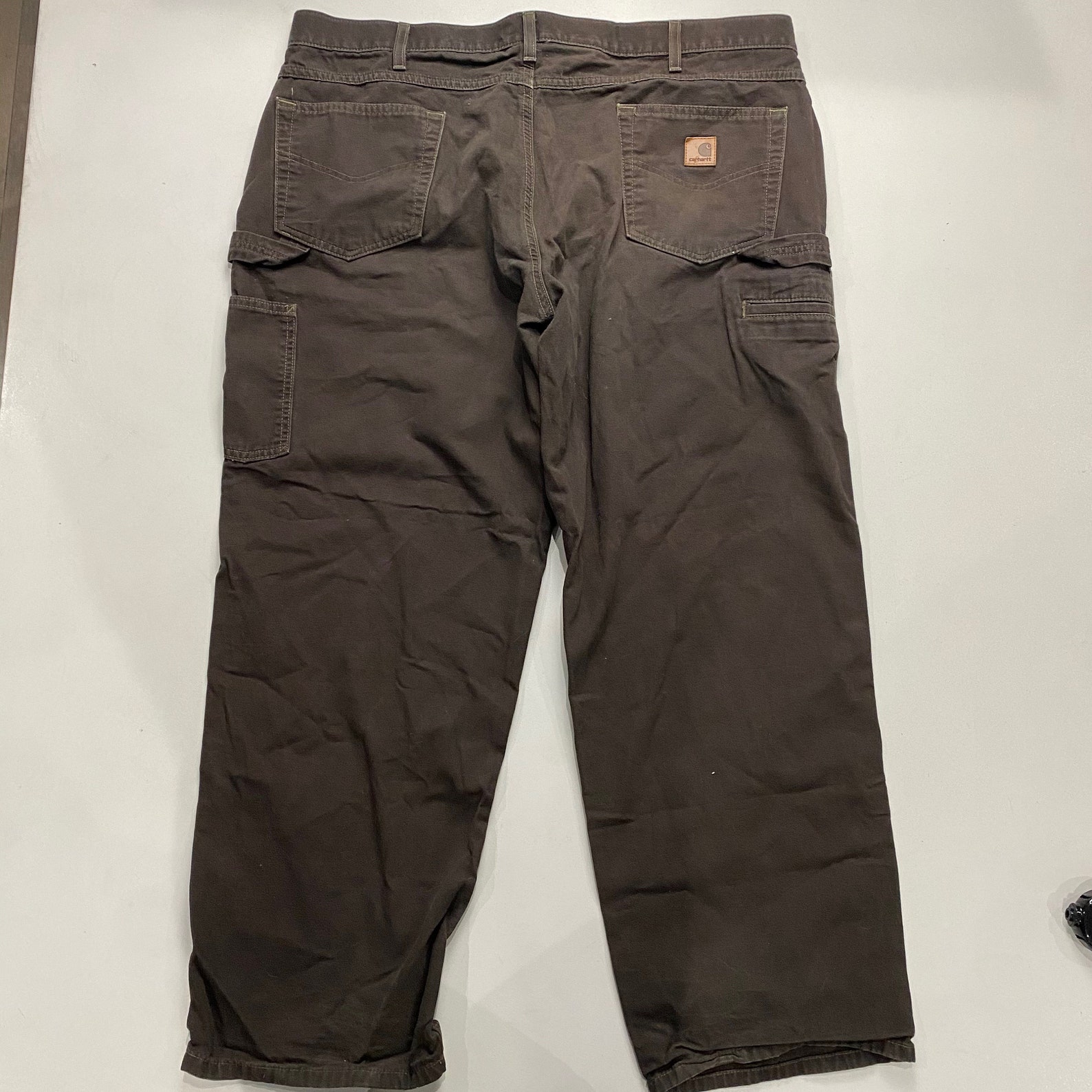 Carhartt Dark Brown Loose Fit Work Pants Size 42 x 30 B159 DBK | Etsy