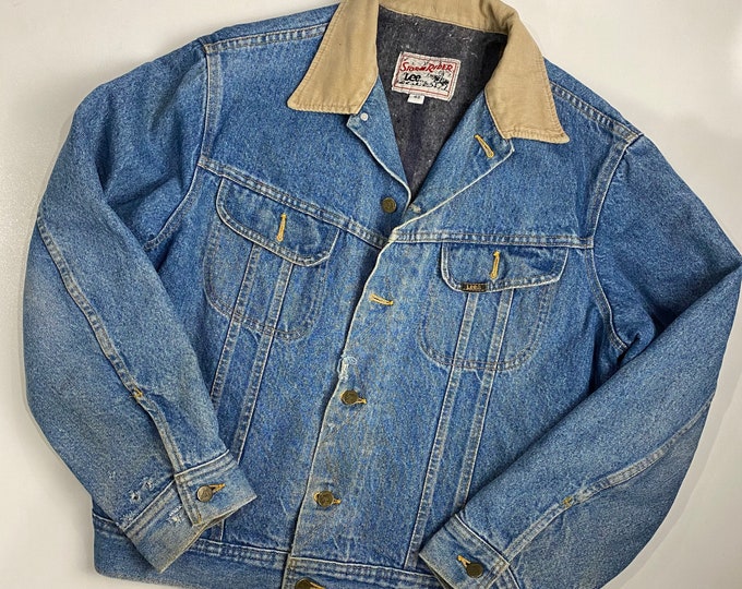 Vintage Lee Storm Rider Blanket Lined Denim Trucker Jacket Etsy